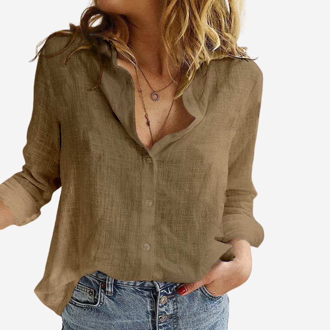 Blusa de lino para mujer