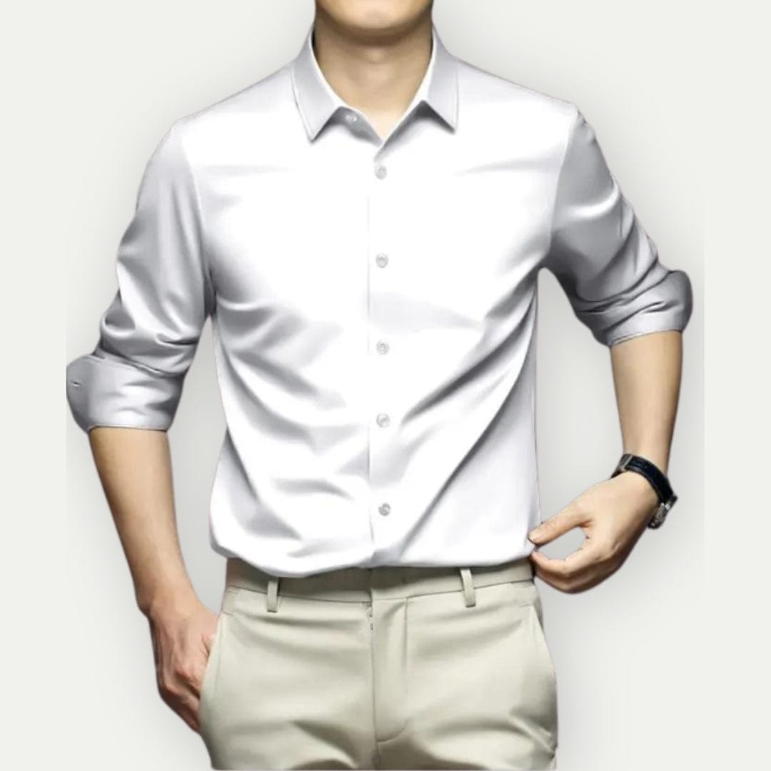 Camisa antiarrugas que no necesita planchado