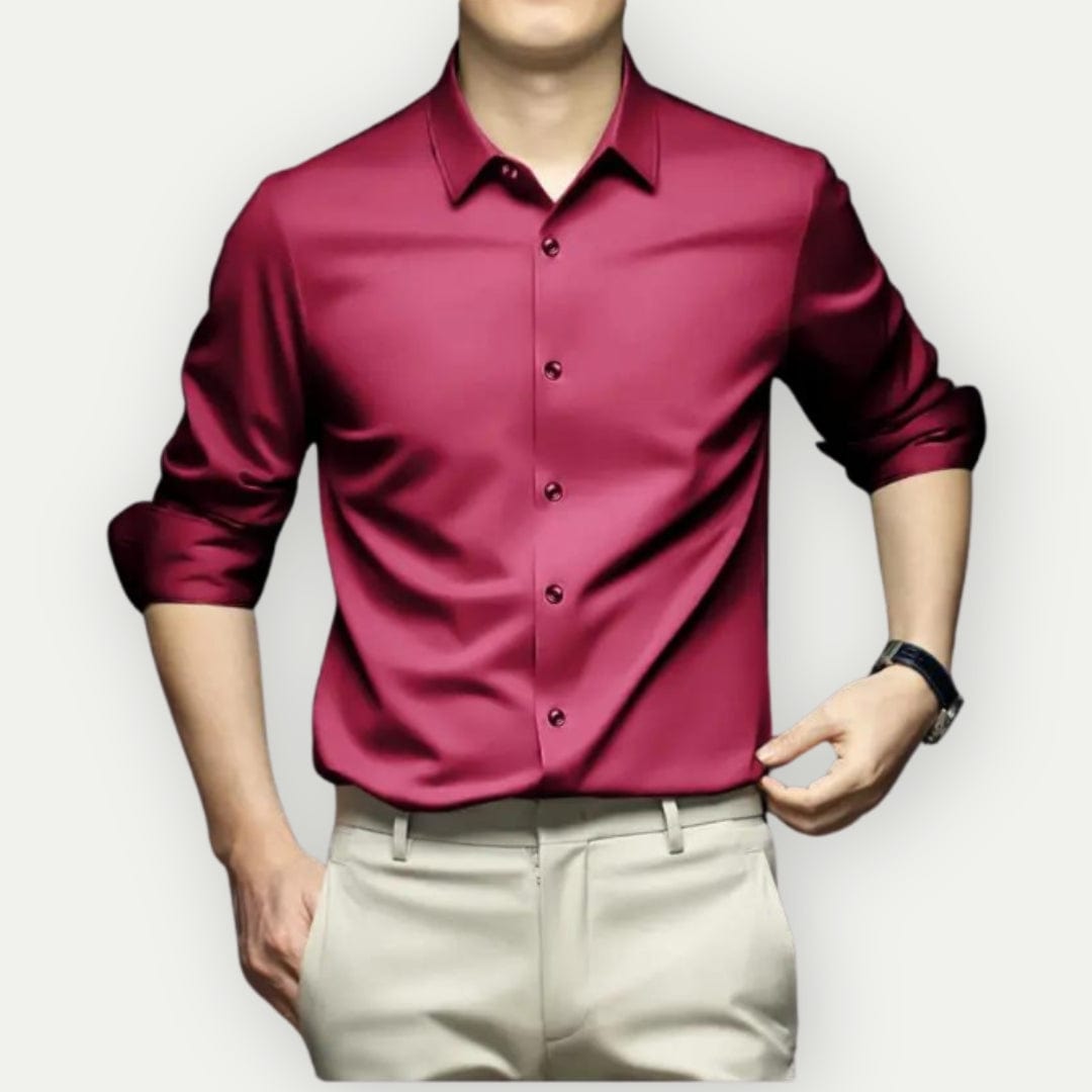 Camisa antiarrugas que no necesita planchado