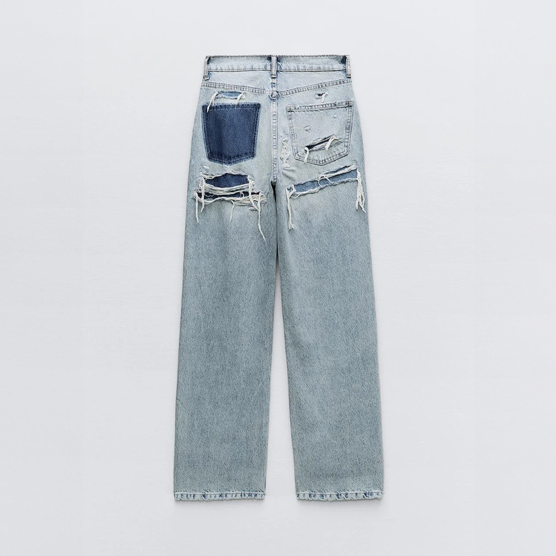 Vaqueros rotos vintage para mujer