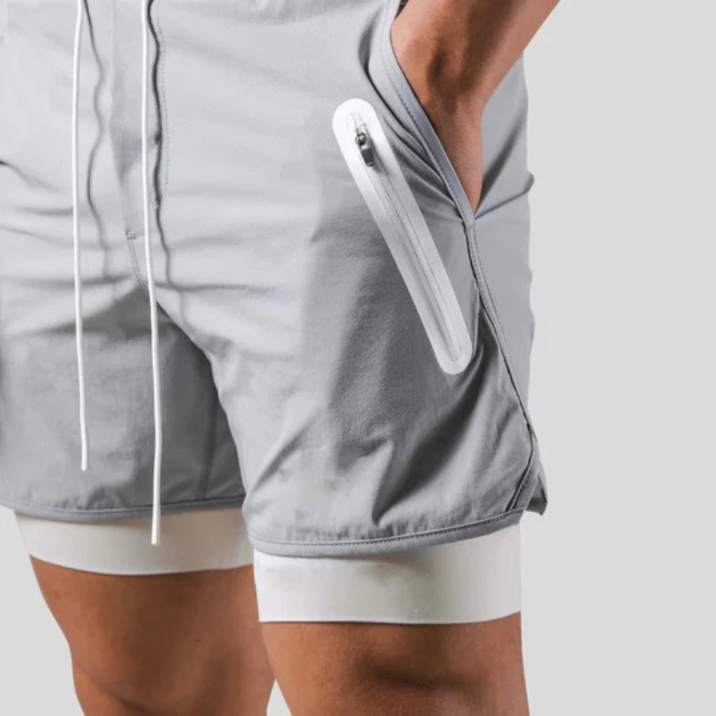 Pantalones deportivos 2 en 1 para hombre