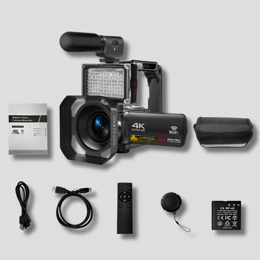 Videocámara 8K: Kit completo para crear fotos de 64 MP con conexión wifi