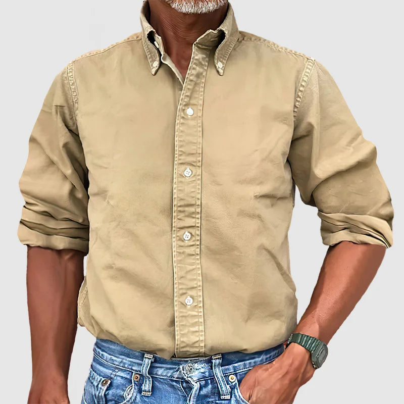 Camisa clásica de manga larga para hombre