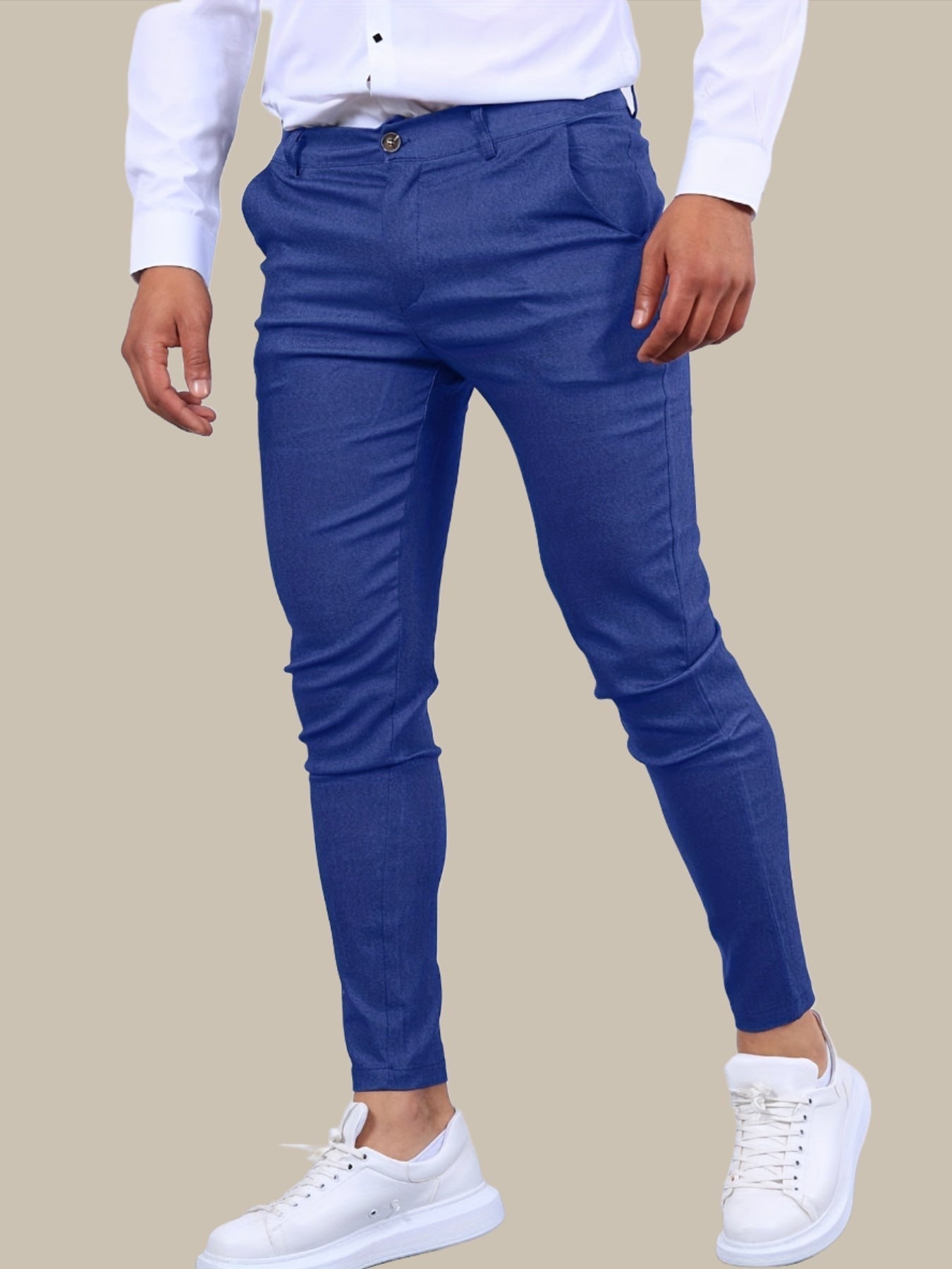 Pantalones ajustados con elástico para hombre
