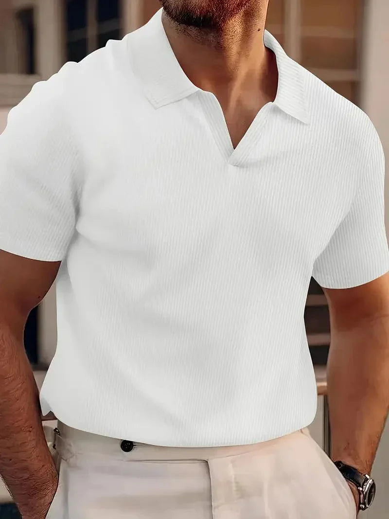 Polo casual para hombre sin botones