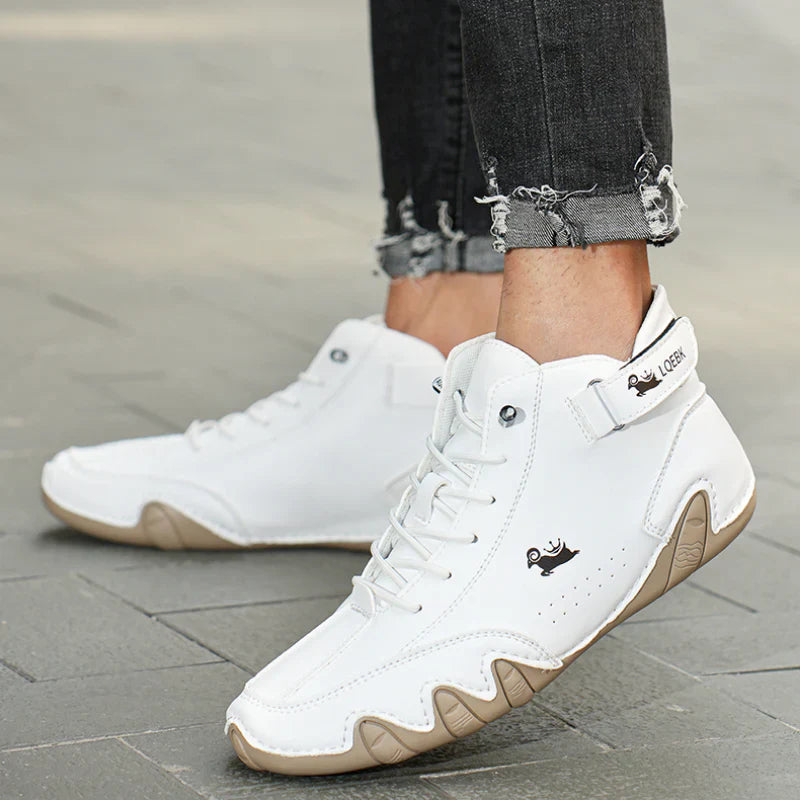Cómodos zapatos ortopédicos de cuero para caminar