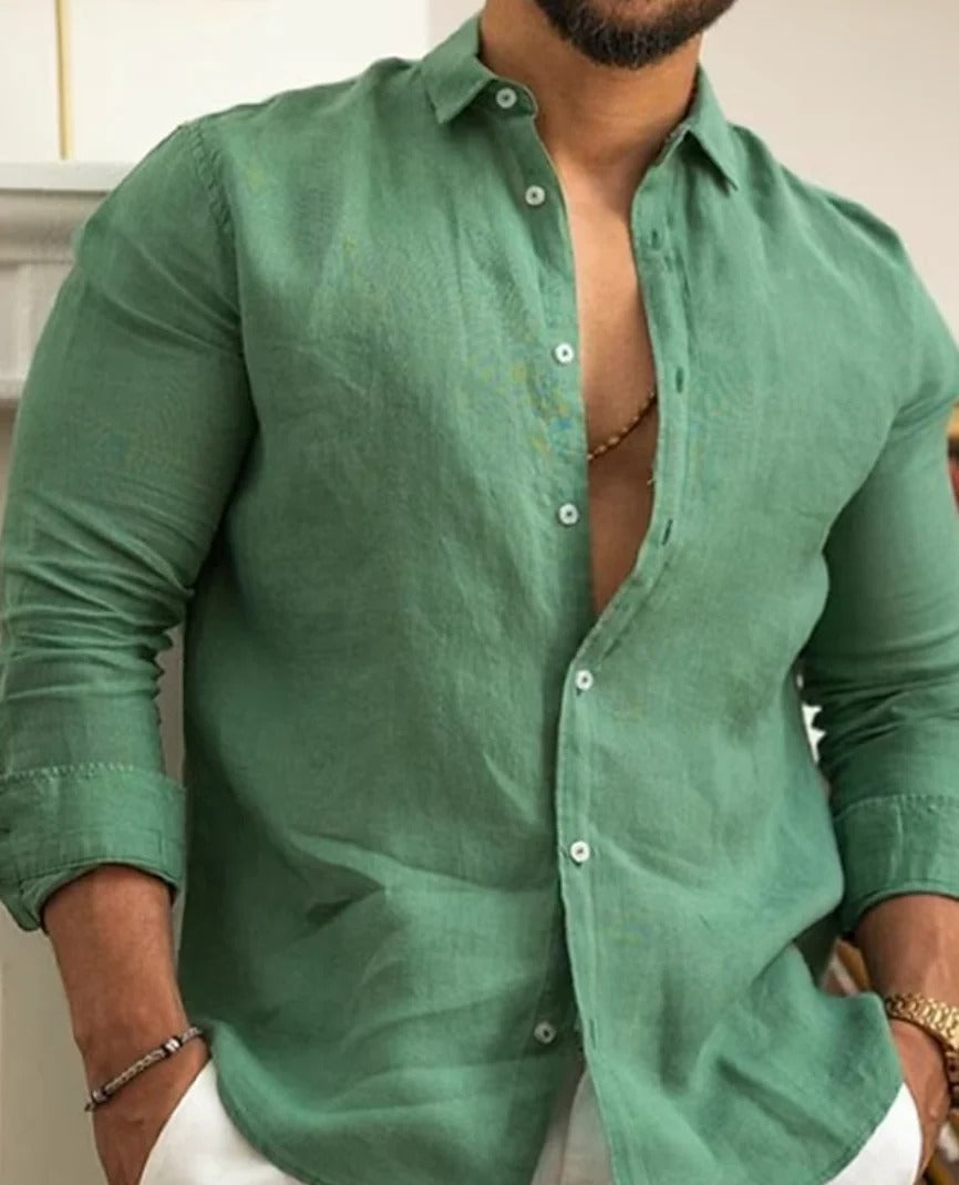 Camisa de Lino para Hombre Estilo Casual y Atemporal