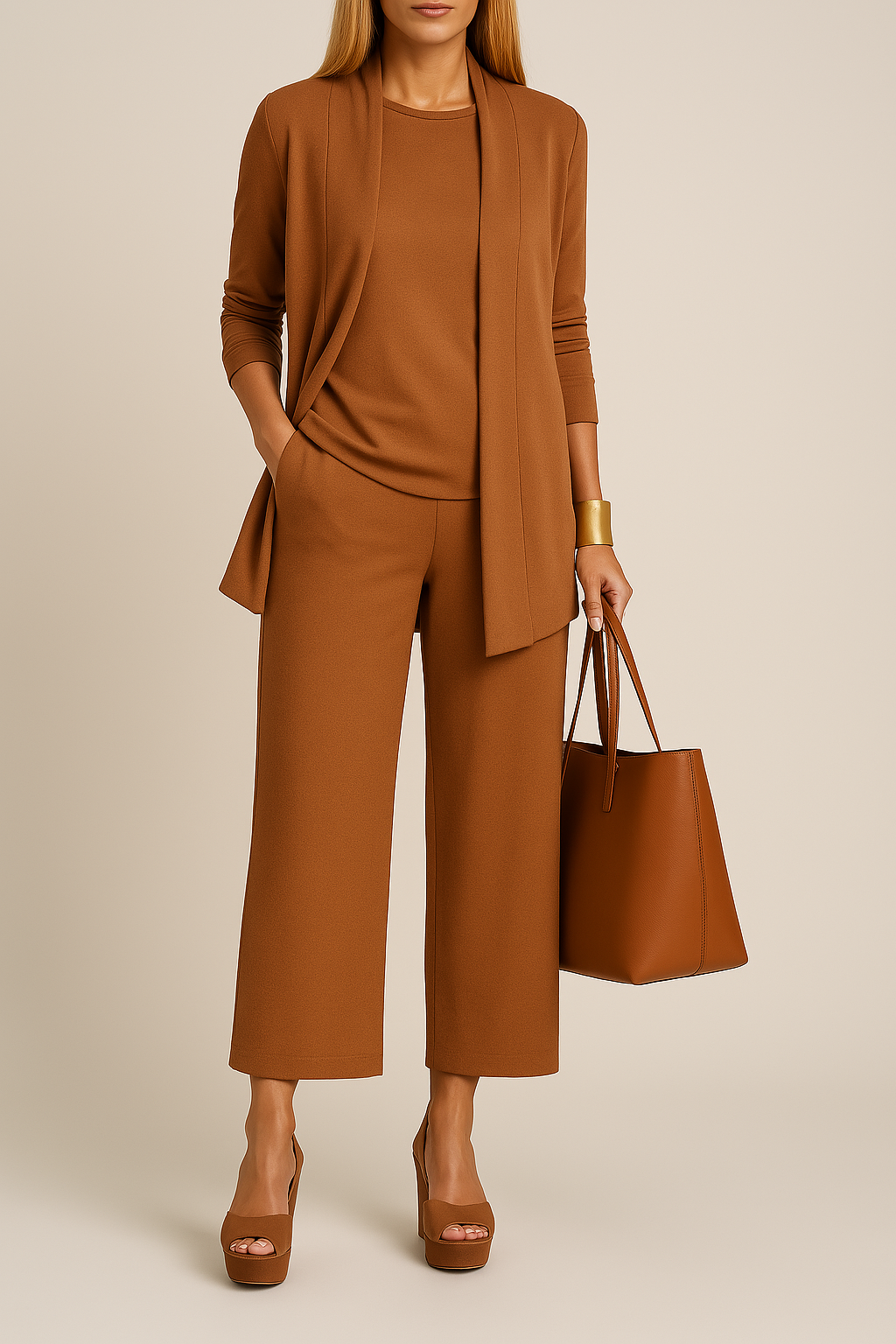 Elegante y refinado traje de tres piezas