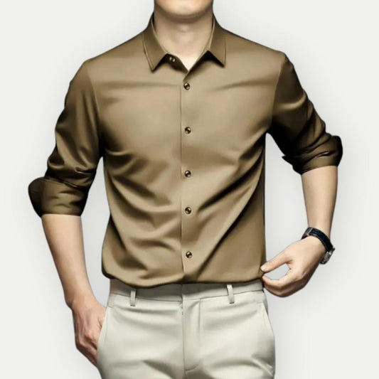 Camisa antiarrugas que no necesita planchado