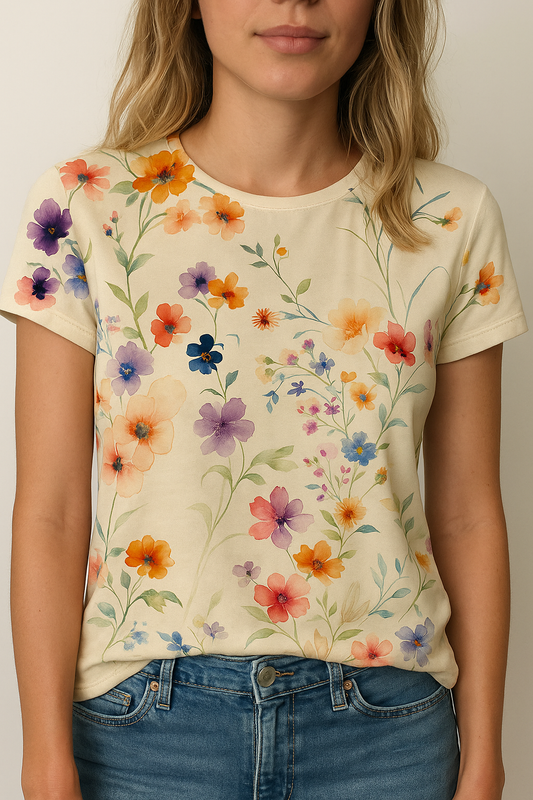 Camiseta de mujer Vintage Floral