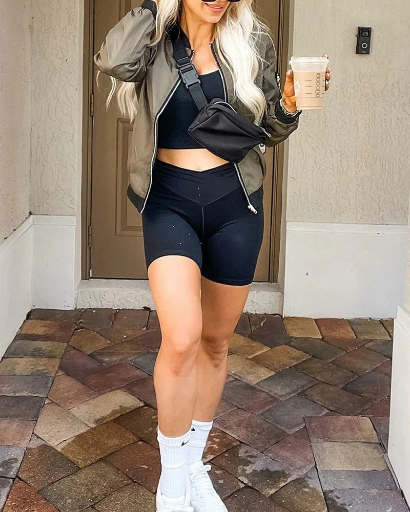 Chaqueta bomber clásica para mujer