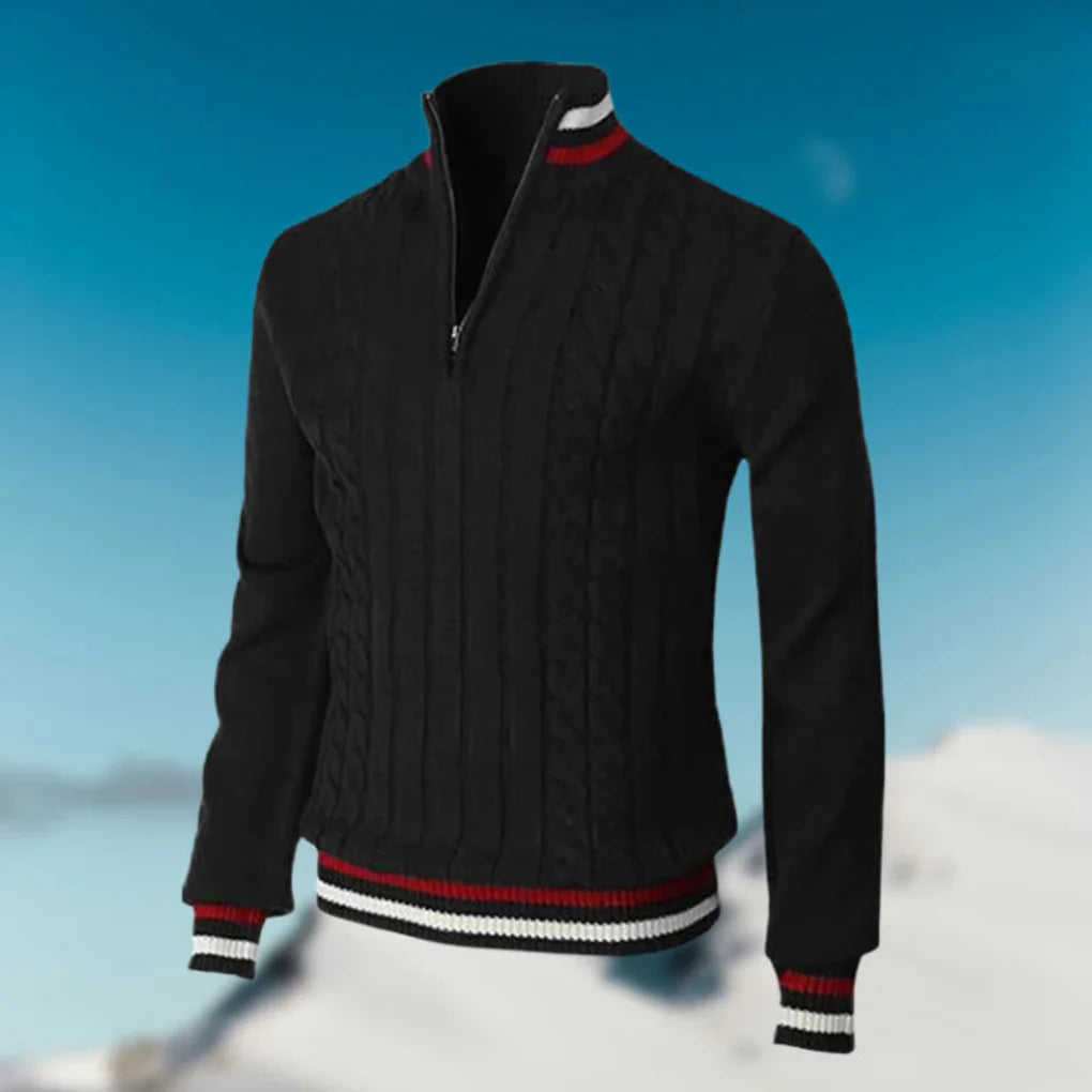 Suéter elegante para hombre con cuello