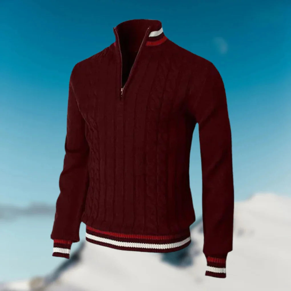 Suéter elegante para hombre con cuello