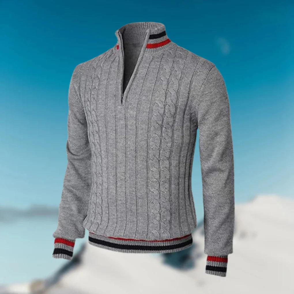 Suéter elegante para hombre con cuello