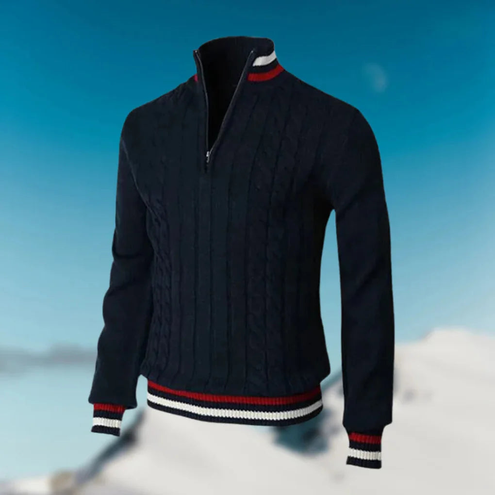 Suéter elegante para hombre con cuello
