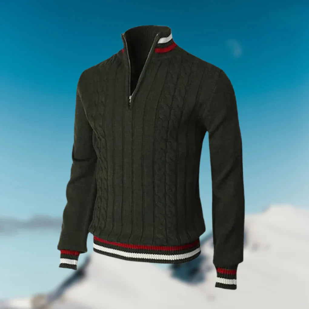 Suéter elegante para hombre con cuello