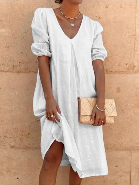 Vestido midi informal elegante para mujer