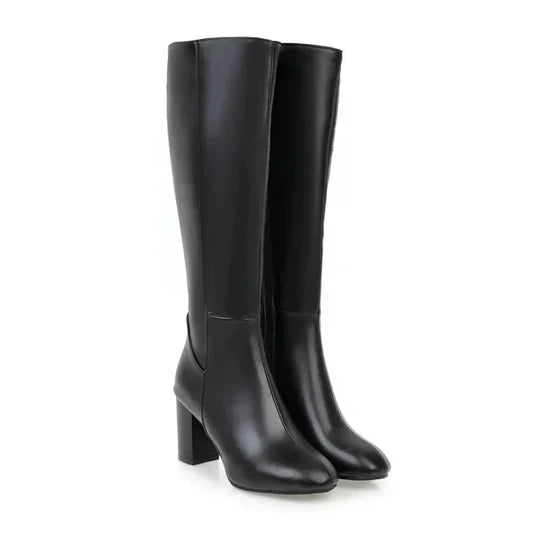 Botas de tacón hasta la rodilla para mujer