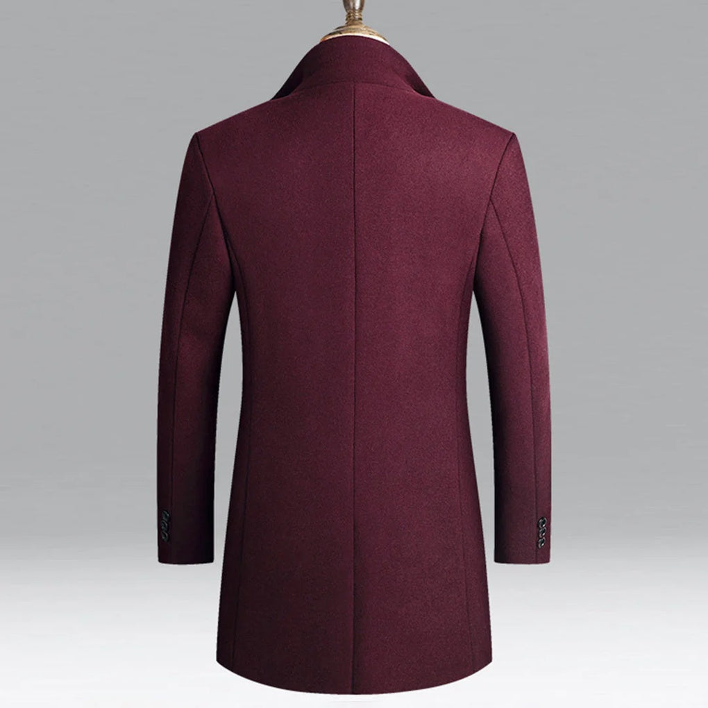 Abrigo clásico de lana elegante para hombre