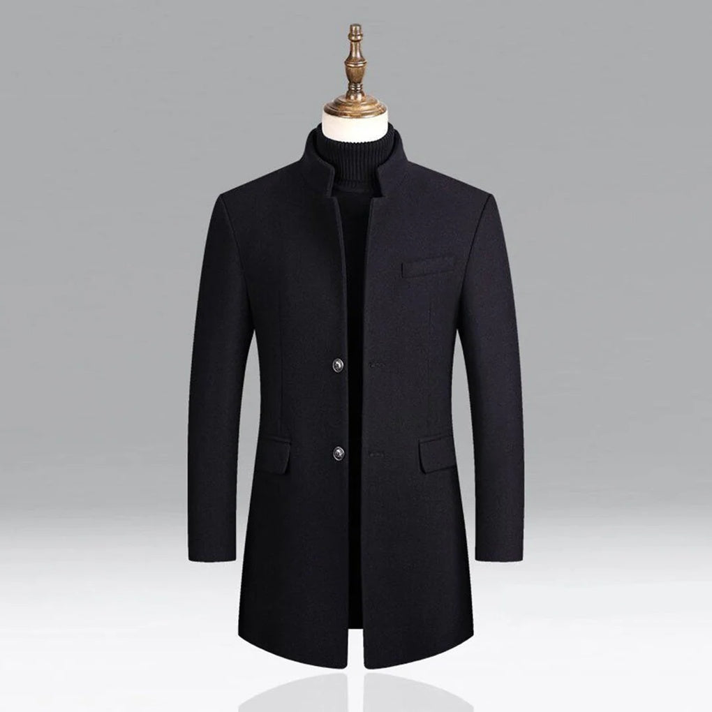 Abrigo clásico de lana elegante para hombre