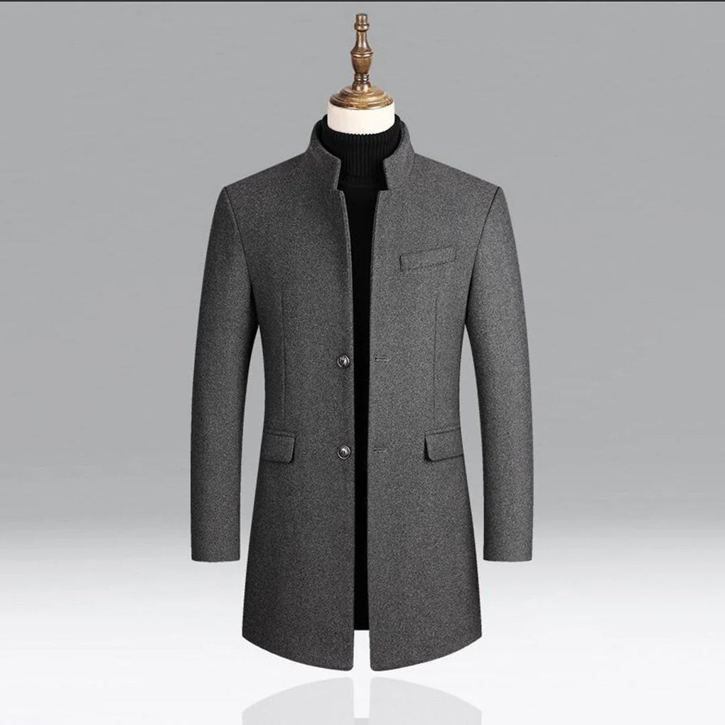 Abrigo clásico de lana elegante para hombre