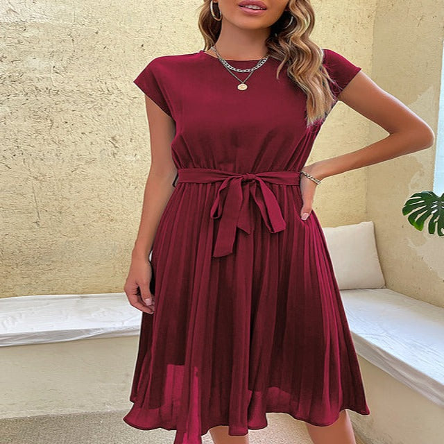 Vestido plisado de verano para mujer