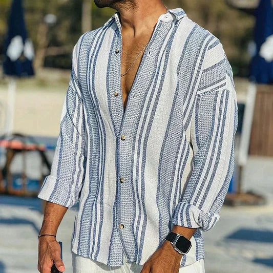 Camisa de manga larga a rayas para hombre - Gerben