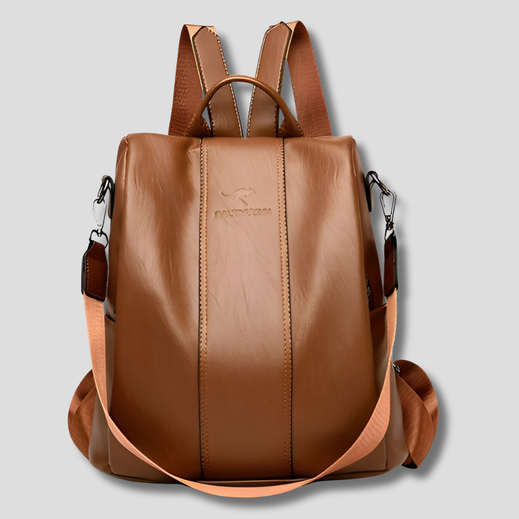 Mochila de cuero antirrobo para mujeres con estilo