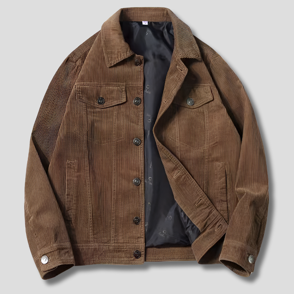 Chaqueta de pana para hombre: corte fino y estilo estilizado