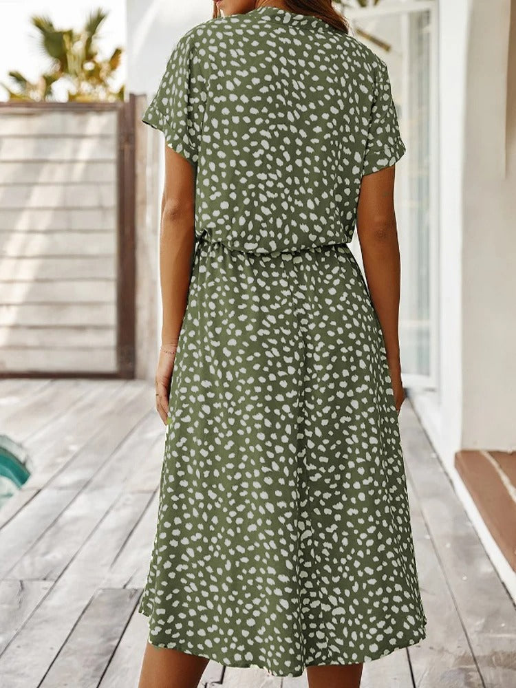 Vestido de Verano con Estampado, Elegante y Cómodo
