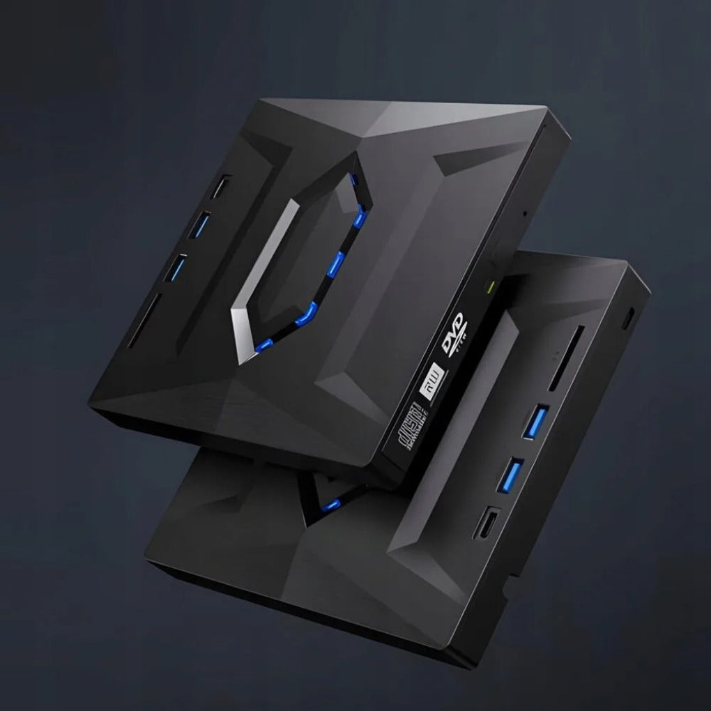 Reproductor de DVD externo 7 en 1 y grabador CD/DVD RW