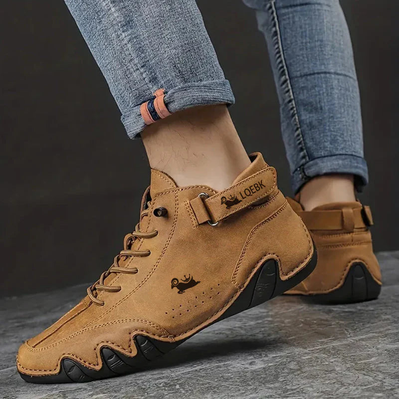 Cómodos zapatos ortopédicos de cuero para caminar
