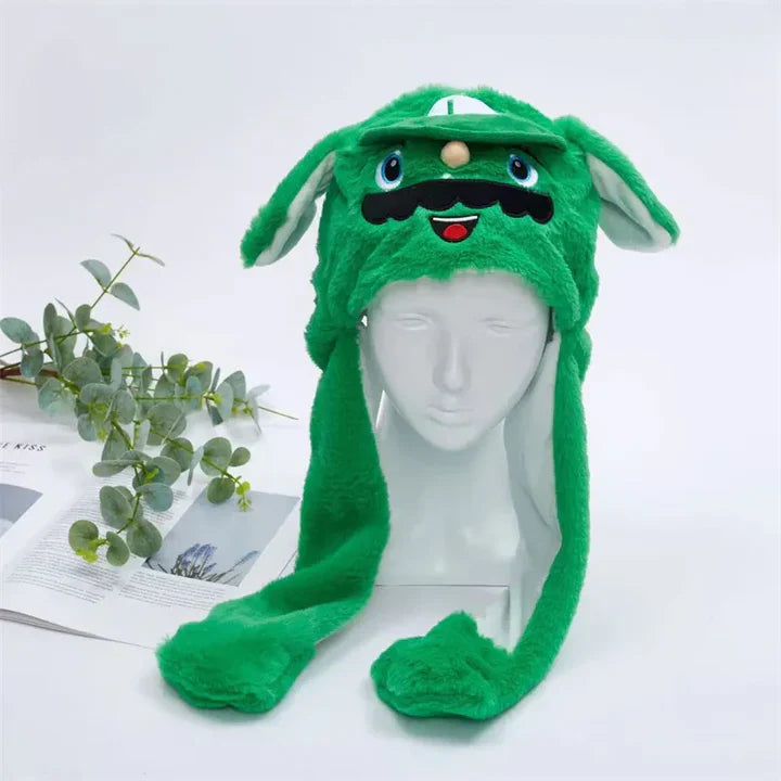 Simpático gorro con orejas móviles para divertirse y abrigarse