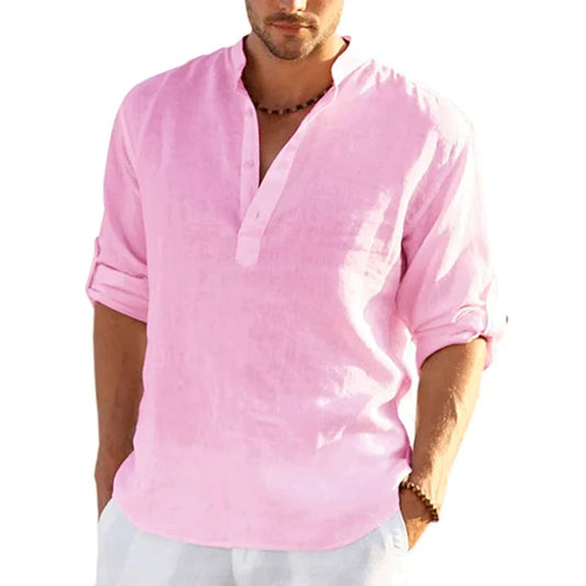 Camisa de lino de verano para hombre