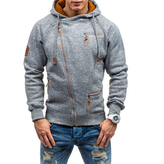 Sudadera informal con capucha y bolsillos para hombre