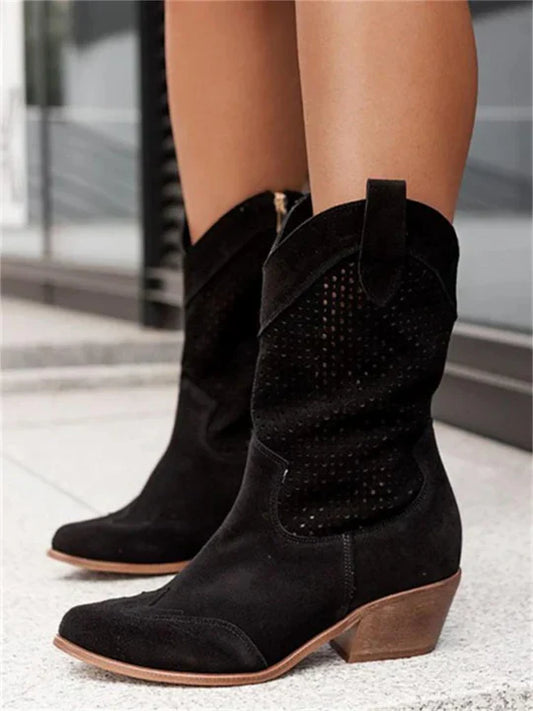 Botas vaqueras de media caña para mujer