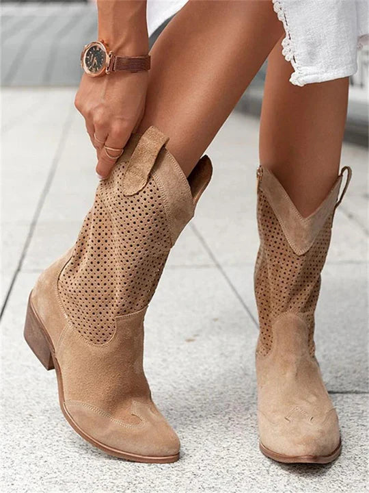 Botas vaqueras de media caña para mujer