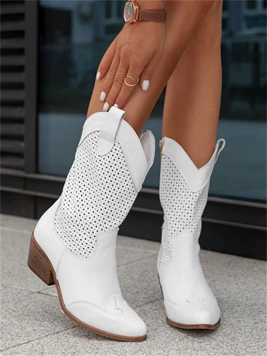 Botas vaqueras de media caña para mujer
