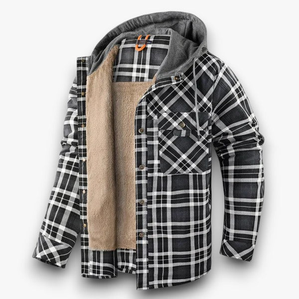 Camisa de Cuadros con Capucha para Hombre, Estilo Casual y Atemporal