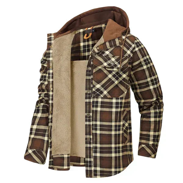 Camisa de Cuadros con Capucha para Hombre, Estilo Casual y Atemporal