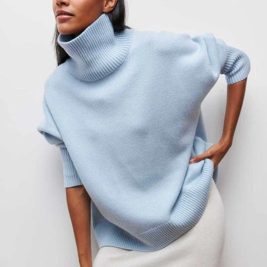 Suéter de cuello alto para mujer