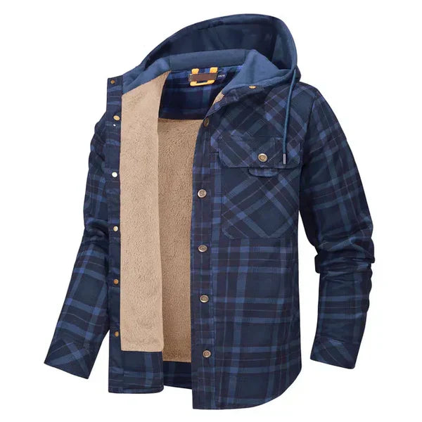 Camisa de Cuadros con Capucha para Hombre, Estilo Casual y Atemporal