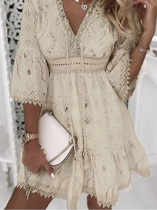 Vestido boho de verano con bordados