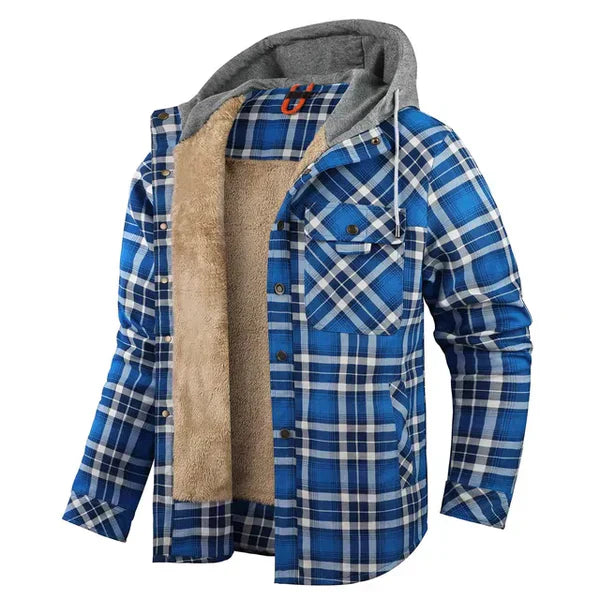 Camisa de Cuadros con Capucha para Hombre, Estilo Casual y Atemporal