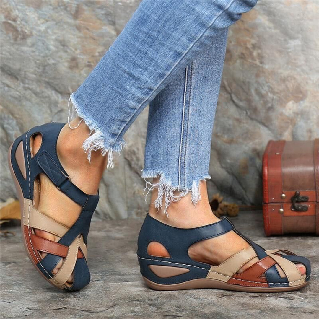 Sandalias cómodas de punta abierta para mujer