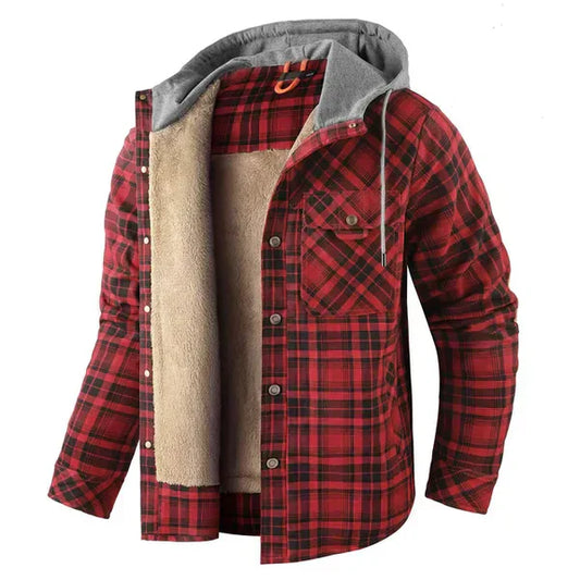 Camisa de Cuadros con Capucha para Hombre, Estilo Casual y Atemporal