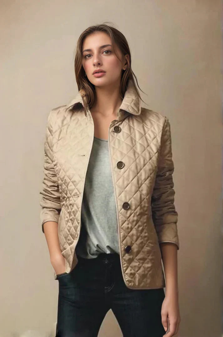 Elegante chaqueta acolchada para mujer