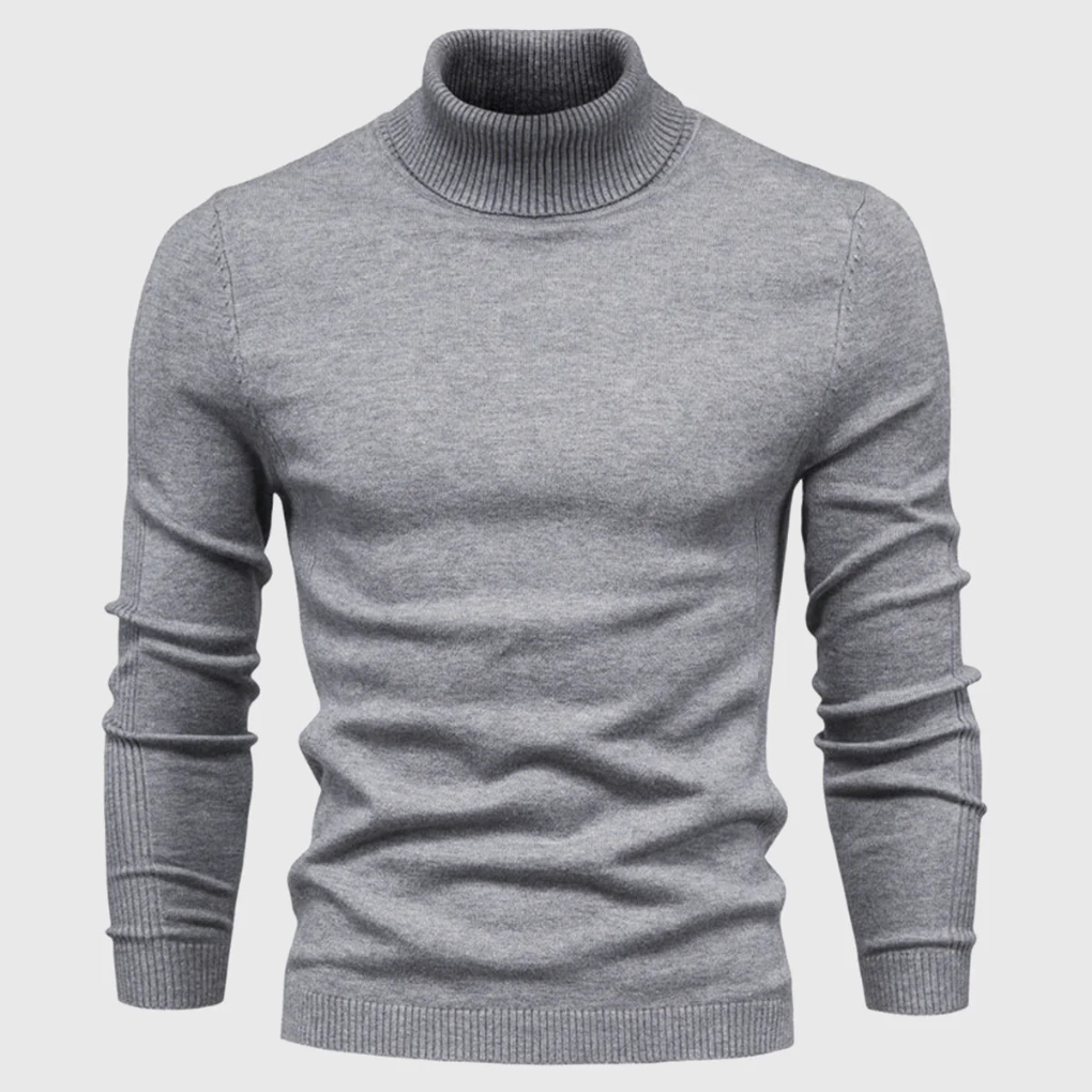 Suéter de cuello alto lavable para hombre: estilo práctico para el día a día
