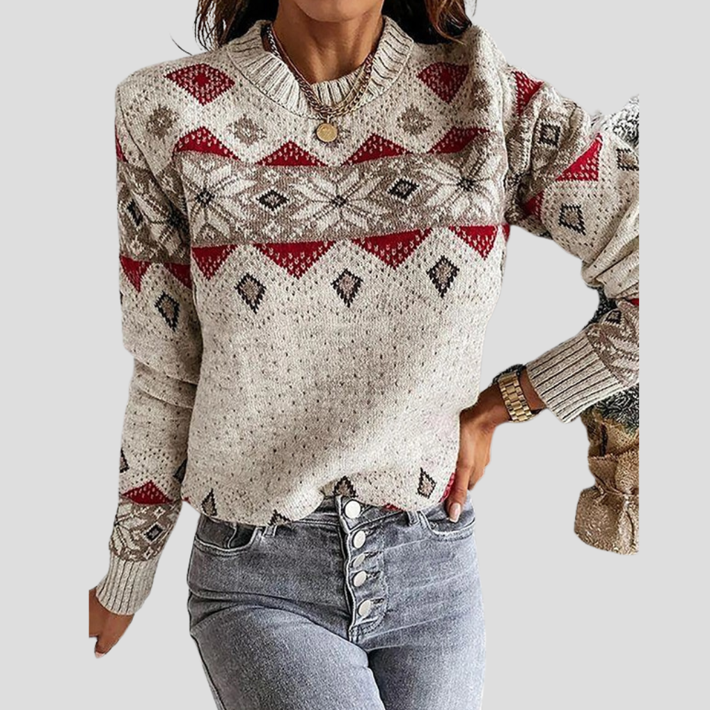 Suéter geométrico para mujer