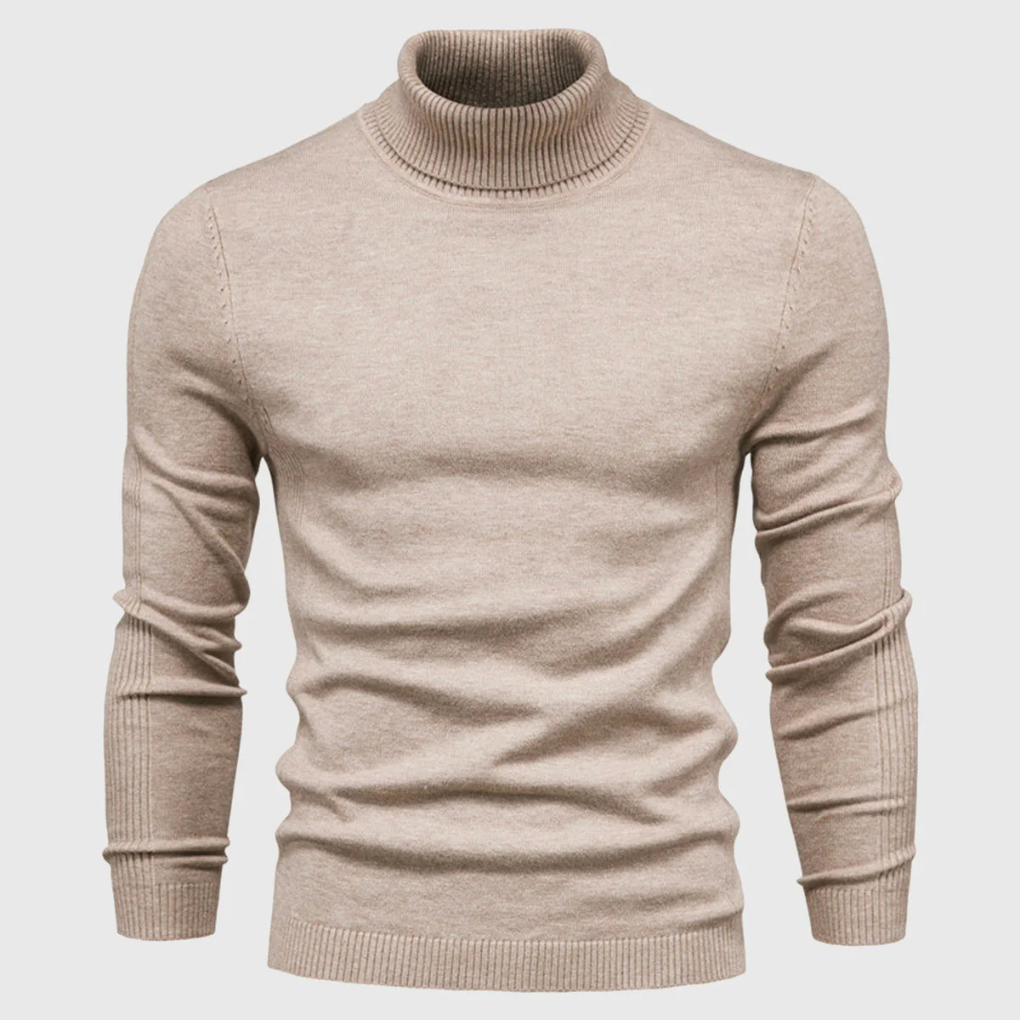 Suéter de cuello alto lavable para hombre: estilo práctico para el día a día